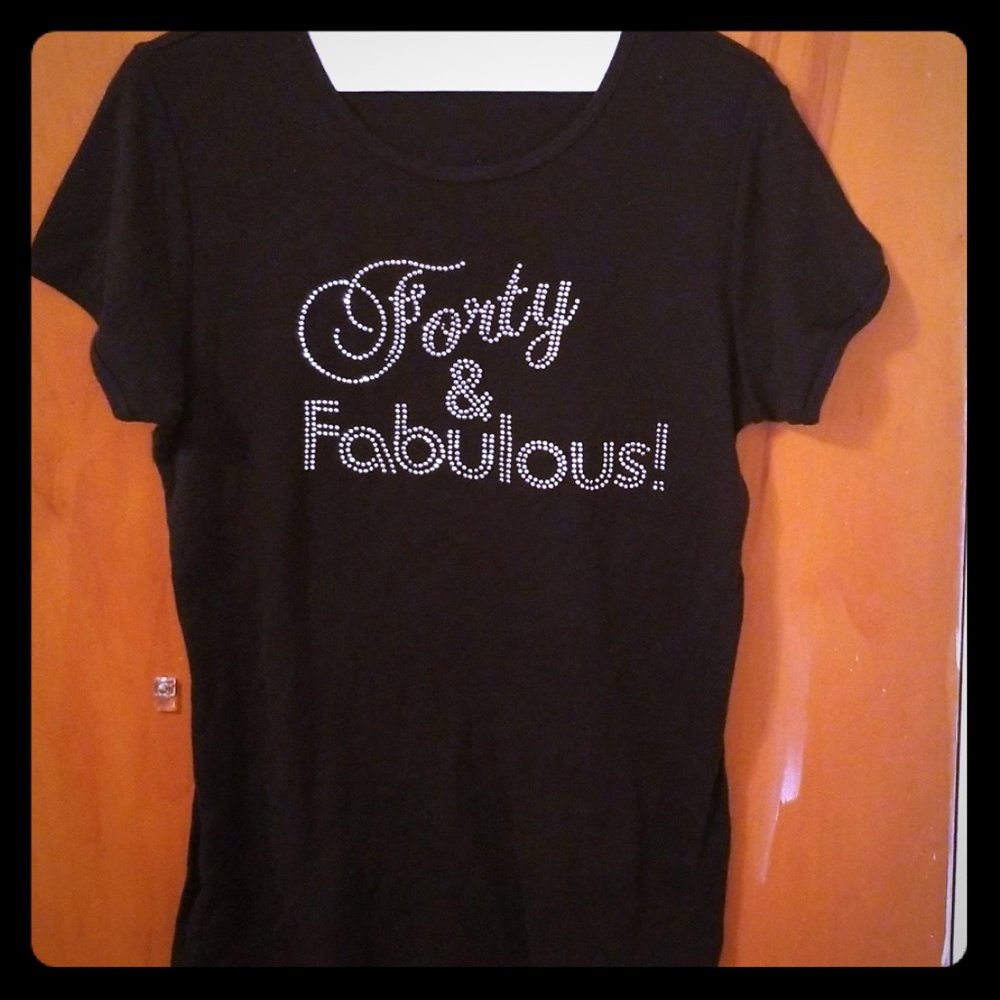 Forty & Fabulous Bling Tee